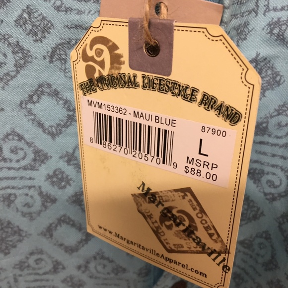 New Margaritaville Long Sleeved Button Down LARGE - Picture 4 of 8